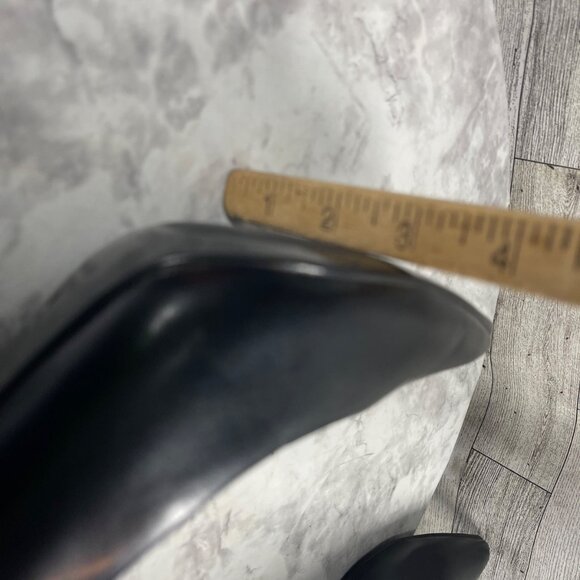 Antonia Saint New York Heels Women 7.5 Shoes Black Leather Pointed Cushion Pumps - Picture 11 of 16
